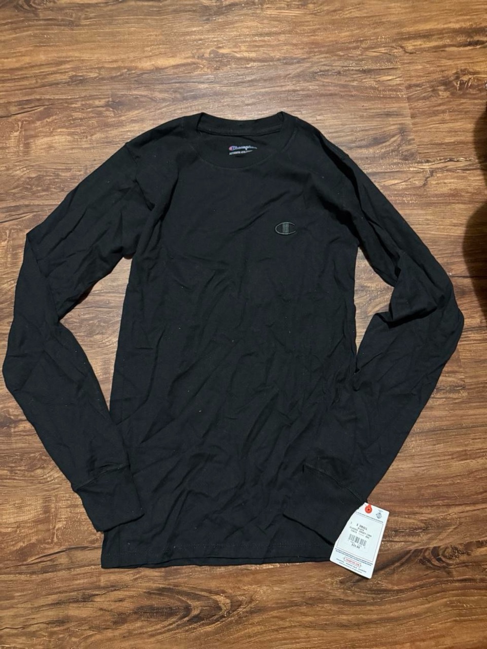 Champion Men’s Long Sleeve Crewneck Shirt - Black